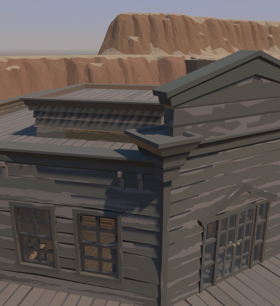 Unaltered Synty saloon, close-up